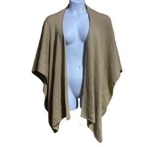 Tan ruana shawl sweater - one size fits most